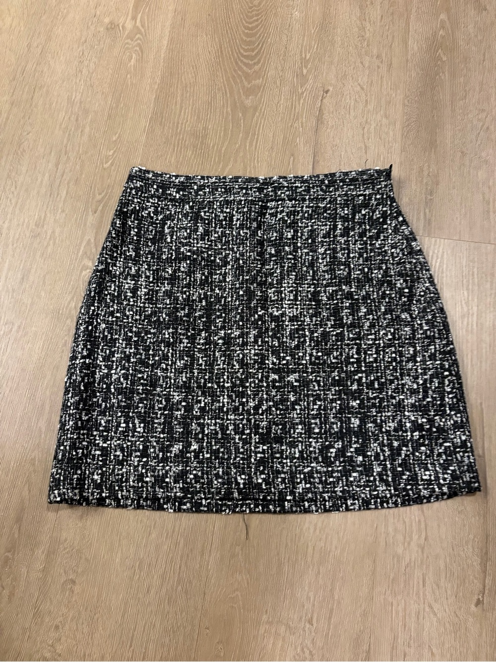 Milly Black and White Tweed Mini Skirt